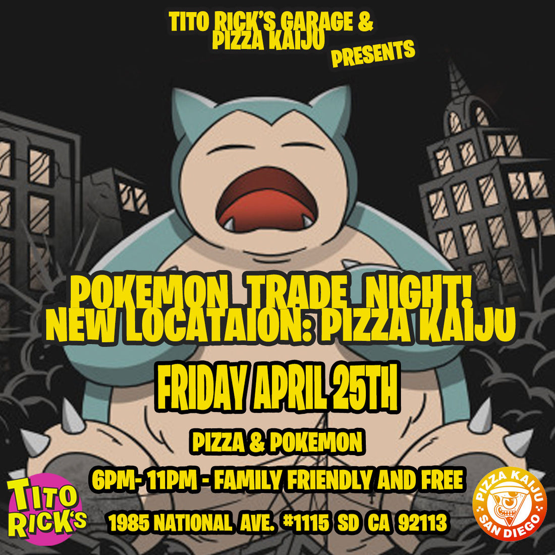 APRIL 25TH POKEMON AND PIZZA